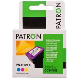 Купить Картридж совместимый HP 121XL (CC644HE) 13 мл, 3-х цветный Patron (PN-H121CXL) по лучшей цене
