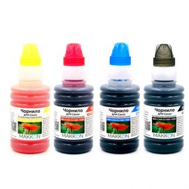 Купить комплект чернил для Canon G1400/2400/3400/G4400 (4*100мл) Makkon по лучшей цене