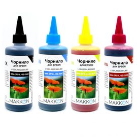 Купить комплект чернил для Epson L100/L200/L300 (4*250мл) Makkon по лучшей цене