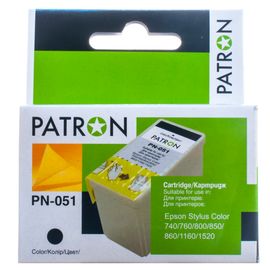 Купить Картридж совместимый Epson T051 (C13T051150) 26 мл, черный Patron (PN-051) по лучшей цене
