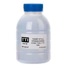 Купить Тонер HP CLJ CP3525 флакон, 100 г, голубой TTI (TSM-T723-1-100) по лучшей цене