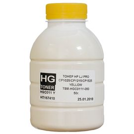 Купить Тонер HP LJ Pro CP1025 флакон, 50 г, желтый HG toner (TSM-HGC011Y-050) по лучшей цене