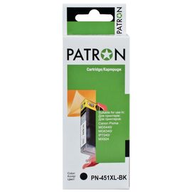Купить Картридж совместимый Canon CLI-451BK XL (6472B001) 12 мл, черный Patron (PN-451XL-BK) по лучшей цене
