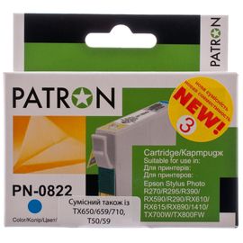 Купить Картридж совместимый Epson T0812 XL (C13T08124) 13 мл, голубой Patron (PN-0822) (№3) по лучшей цене
