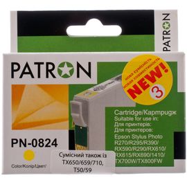 Купить Картридж совместимый Epson T0814 XL (C13T08144) 13 мл, желтый Patron (PN-0824) (№3) по лучшей цене