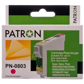 Купить Картридж совместимый Epson T0803 (C13T0803) 13 мл, пурпурный Patron (PN-0803) по лучшей цене