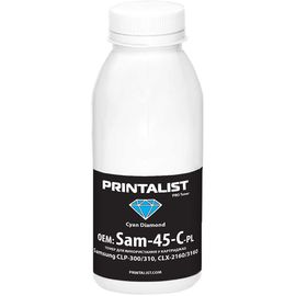 Купить Тонер PRINTALIST для Samsung CLP-300/310, CLX-2160/3160 бутль 45г Cyan (Sam-45-C-PL) по лучшей цене