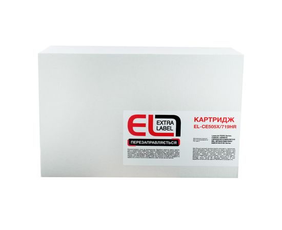 Купить Картридж совместимый HP 05X (CE505X)/Canon 719 H Extra Label (EL-CE505X/719HR) по лучшей цене