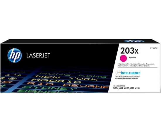 Купить Картридж тонерный HP 203X для LJ Pro MFP280/281 2500 копий Magenta (CF543X) по лучшей цене