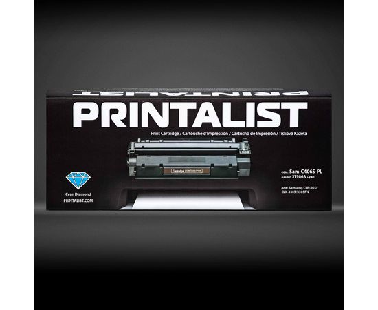 Купить Картридж тонерный PRINTALIST для Samsung CLP-365/CLX-3305/3305FN аналог ST986A Cyan (Sam-C406S-PL) по лучшей цене