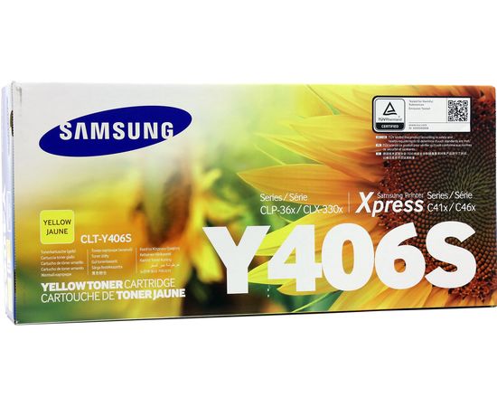 Купить Картридж тонерный Samsung Y406S для CLP-365/CLX-3305/3305FN 1000 копий Yellow (SU464A) по лучшей цене