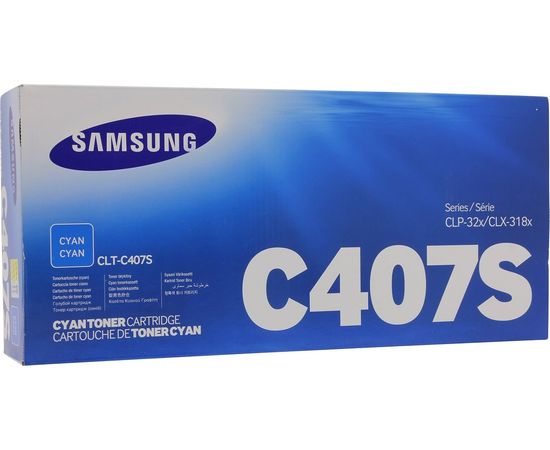 Купить Картридж тонерный Samsung C407S для CLP-320/320N/325/CLX-3185 1000 копий Cyan (ST998A) по лучшей цене