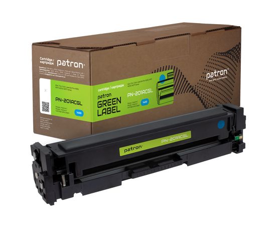 Купить Картридж совместимый HP 201A (CF401A) голубой Green Label Patron (PN-201ACGL) по лучшей цене