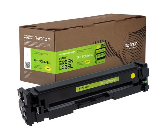 Купить Картридж совместимый HP 201A (CF402A) желтый Green Label Patron (PN-201AYGL) по лучшей цене
