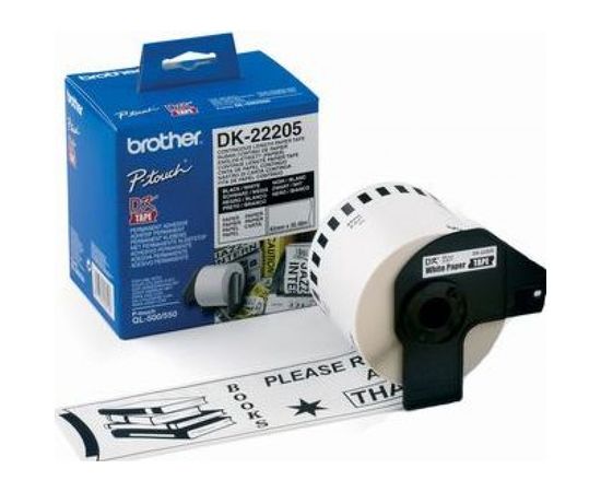 Купить Лента для печати наклеек 62 мм x 30,48 м Brother (DK22205) по лучшей цене