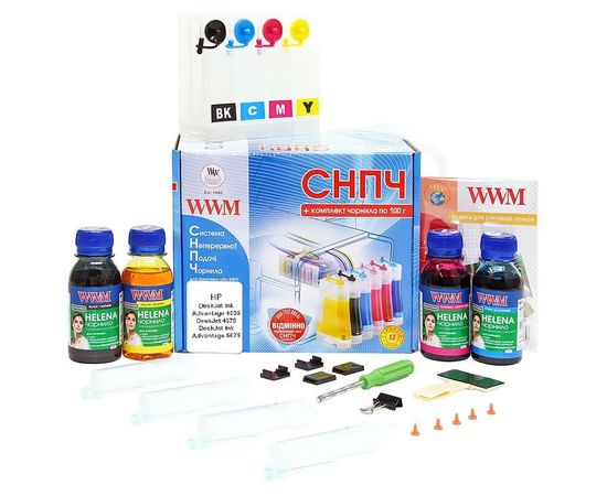 Купить Система непрерывной подачи чернил WWM для HP DeskJet 4535/4675/5075 (IS.0431U) c универсальными чернилами HELENA по лучшей цене