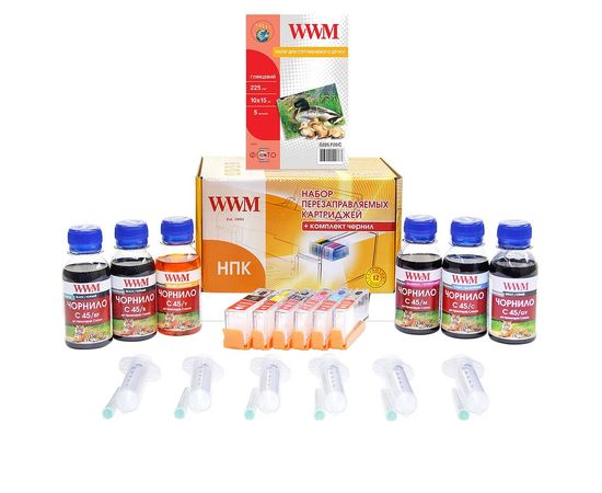 Купить Набор перезаправляемых картриджей WWM для Canon MG7740/TS8040/9040 (RC.CLI471/6ARC) с авточипами по лучшей цене