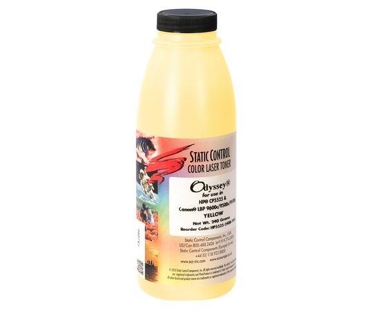 Купить тонер Odyssey HP CLJ CP5525 240г (15k) yellow Static Control по лучшей цене