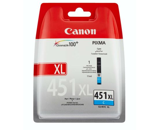 Купить Картридж Canon для Pixma MG5440/MG6340/iP7240 CLI-451C XL Cyan (6473B001) по лучшей цене