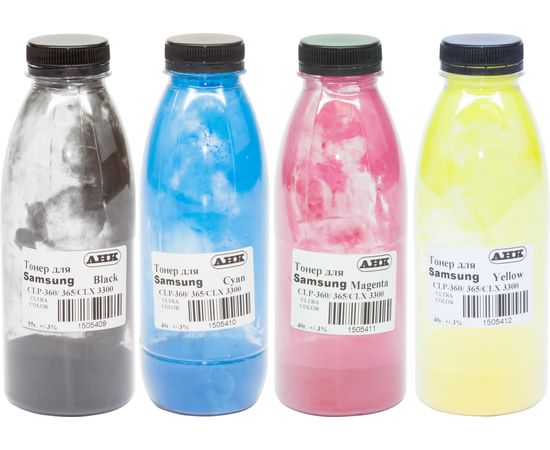 Купить Набор тонера АНК для Samsung CLP-360/365 бутль B/C/M/Y (3202652) Black 55г, Color 40г по лучшей цене