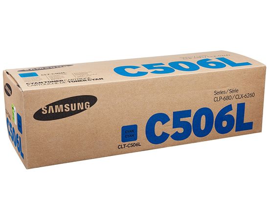 Купить Картридж тонерный Samsung C506L для CLP-680/CLX-6260 3500 копий Cyan (SU040A) по лучшей цене