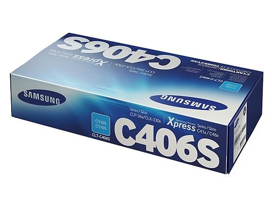 Купить Картридж тонерный Samsung C406S для CLP-365/CLX-3305/3305FN 1000 копий Cyan (ST986A) по лучшей цене