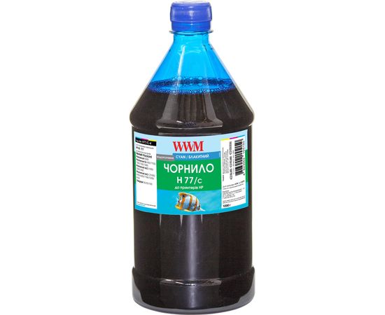 Купить Чернила WWM для HP №177/85 1000г Cyan Водорастворимые (H77/C-4) по лучшей цене