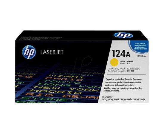 Купить Картридж тонерный HP 124A для CLJ 1600/2600/2605 2000 копий Yellow (Q6002A) по лучшей цене