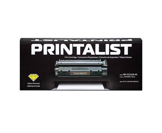 Купить Картридж тонерный PRINTALIST для HP CLJ CP2025/CM2320 аналог CC532A Yellow (HP-CC532A-PL) по лучшей цене