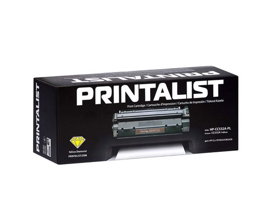 Купить Картридж тонерный PRINTALIST для HP CLJ CP2025/CM2320 аналог CC532A Yellow (HP-CC532A-PL) по лучшей цене