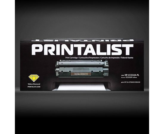 Купить Картридж тонерный PRINTALIST для HP CLJ CP2025/CM2320 аналог CC532A Yellow (HP-CC532A-PL) по лучшей цене