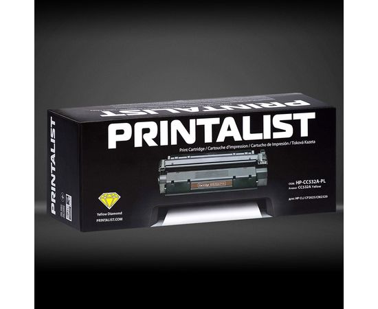 Купить Картридж тонерный PRINTALIST для HP CLJ CP2025/CM2320 аналог CC532A Yellow (HP-CC532A-PL) по лучшей цене