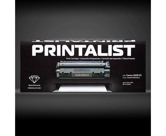 Купить Картридж тонерный PRINTALIST для Canon MF-610/630 аналог Canon 045 Black (Canon-045B-PL) по лучшей цене