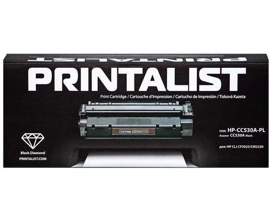 Купить Картридж тонерный PRINTALIST для HP CLJ CP2025/CM2320 аналог CC530A Black (HP-CC530A-PL) по лучшей цене