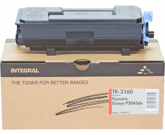 Купить Туба с тонером Integral для Kyoсera Mita ECOSYS P3045n/3050 аналог TK-3160 Black (12100173) по лучшей цене