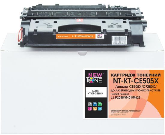 Купить Картридж NewTone для HP LJ P2055/M401/M425 аналог CE505X/CF280X (NT-KT-CE505X) по лучшей цене