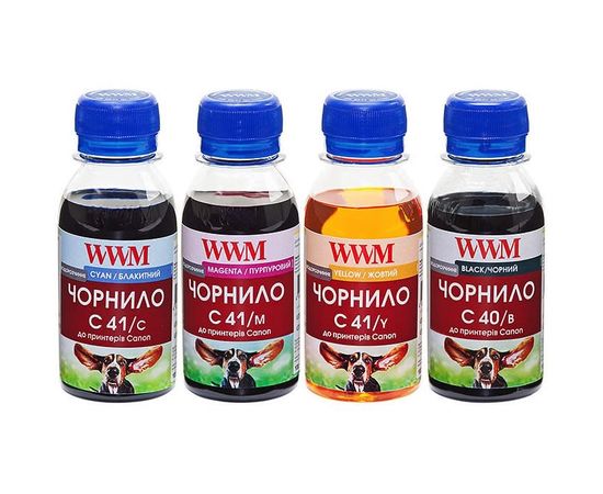 Купить Комплект чернил WWM для Canon PG-40/CL-41 Водорастворимые 4х100г B/C/M/Y (C40/41SET-2) по лучшей цене