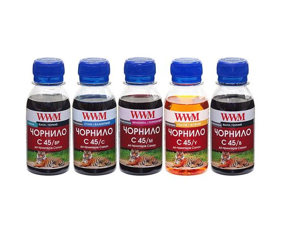 Купить Комплект чернил WWM для Canon PGI-450/CLI-451 Пигментные/Водорастворимые 5х100г BP/B/C/M/Y (C45SET-5) по лучшей цене