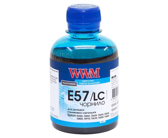 Купить Чернила WWM для Epson Stylus Photo R2400/R2880 200г Light Cyan Водорастворимые (E57/LC) по лучшей цене