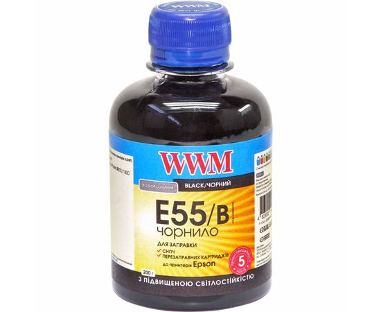 Купить Чернила WWM для Epson Stylus Photo R800/R1800 200г Black Водорастворимые (E55/B) светостойкие по лучшей цене