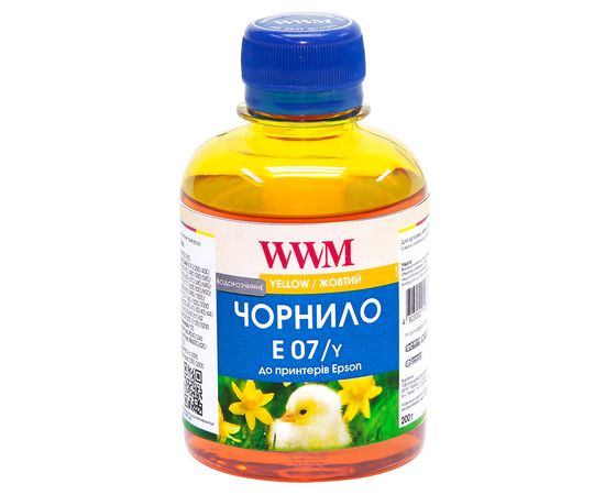 Купить Чернила WWM для Epson Stylus C42/C48/C62 200г Yellow Водорастворимые (E07/Y) по лучшей цене