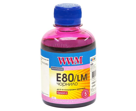 Купить Чернила WWM для Epson L800 200г Light Magenta Водорастворимые (E80/LM) светостойкие по лучшей цене