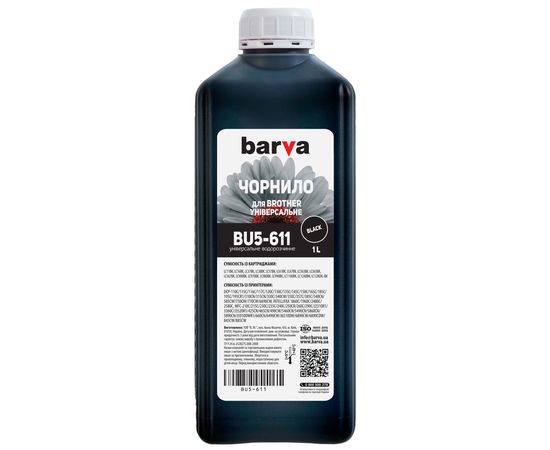 Купить Чернила Brother универсальные №5 1 л, водорастворимые, черные Barva (BU5-611) по лучшей цене