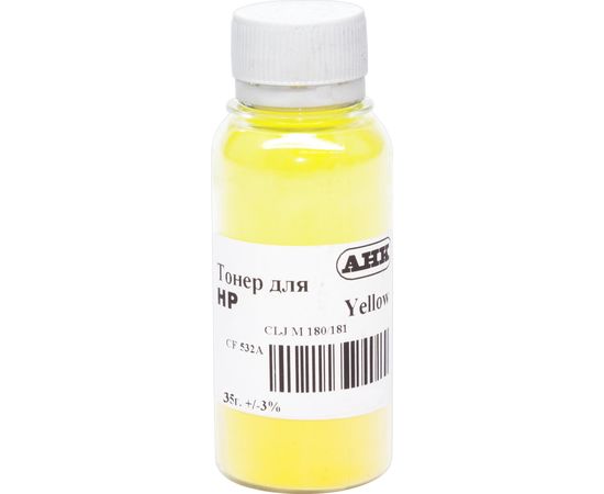 Купить Тонер АНК для HP CLJ M180/181 бутль 35г Yellow (1505180) по лучшей цене