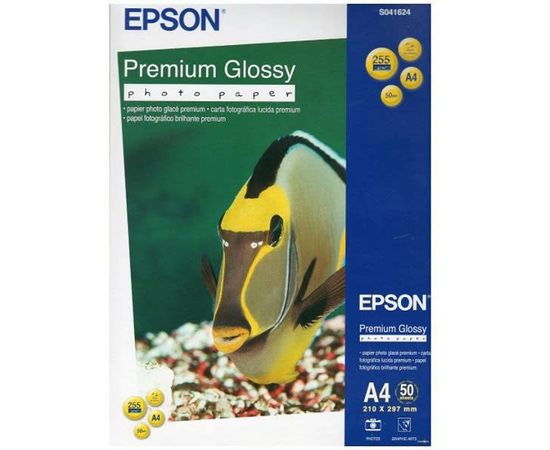 Купить Фотобумага Epson Premium глянцевая 255г/м кв, A4, 50л (C13S041624) по лучшей цене