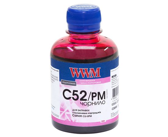 Купить Чернила WWM для Canon CL-52P/CLI-8PM 200г Photo Magenta Водорастворимые (C52/PM) по лучшей цене