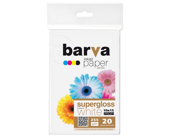 Купить Фотобумага белый суперглянец 255 г/м2, 10x15, 20 л Profi Barva (IP-R255-221) по лучшей цене