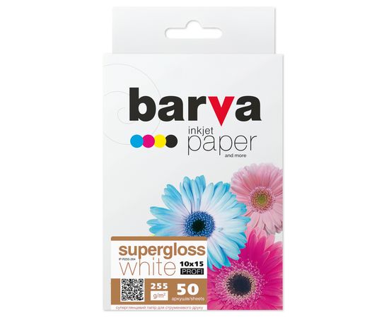 Купить Фотобумага белый суперглянец 255 г/м2, 10x15, 50 л Profi Barva (IP-R255-264) по лучшей цене