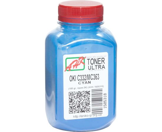 Купить Тонер АНК для OKI C332/MC363 бутль 100г Cyan (1505318) по лучшей цене