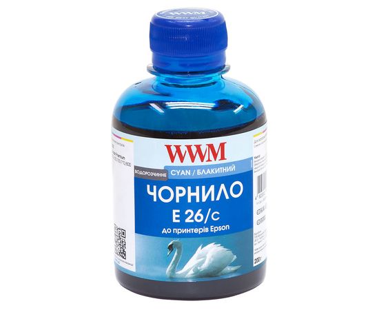 Купить Чернила WWM для Epson Expression Premium XP-600/XP-605/XP-700 200г Cyan Водорастворимые (E26/C) по лучшей цене